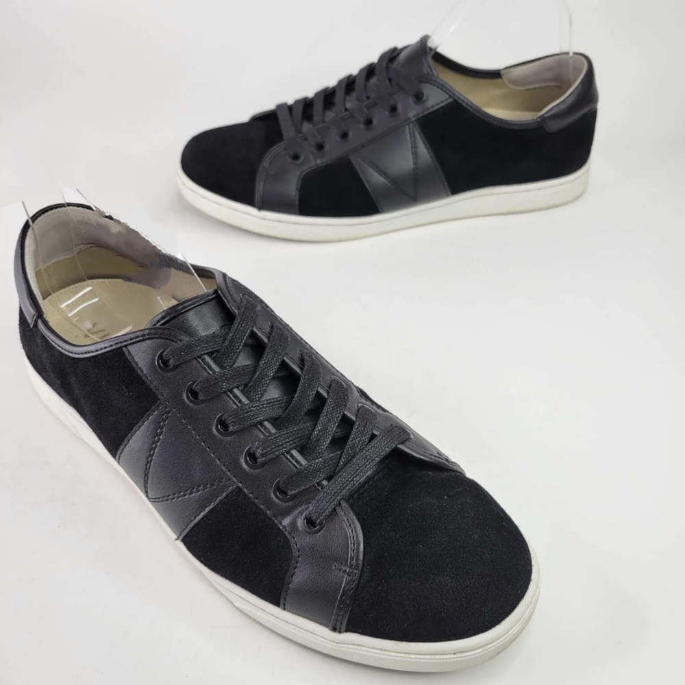 Vionic Men's Mott Jerome Black Leather Suede Lace-up Sneaker Shoes Sz 10